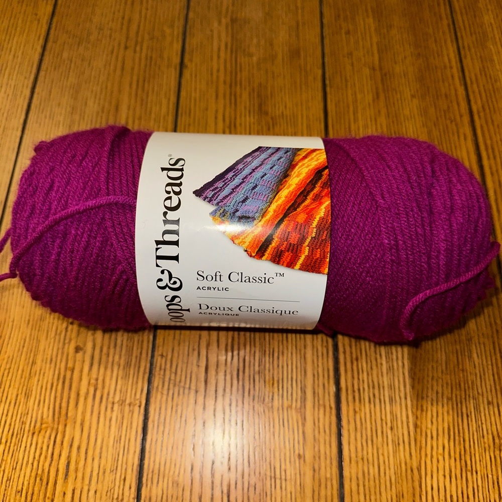 Classic Soft Acrylic Yarn in Rich Magenta